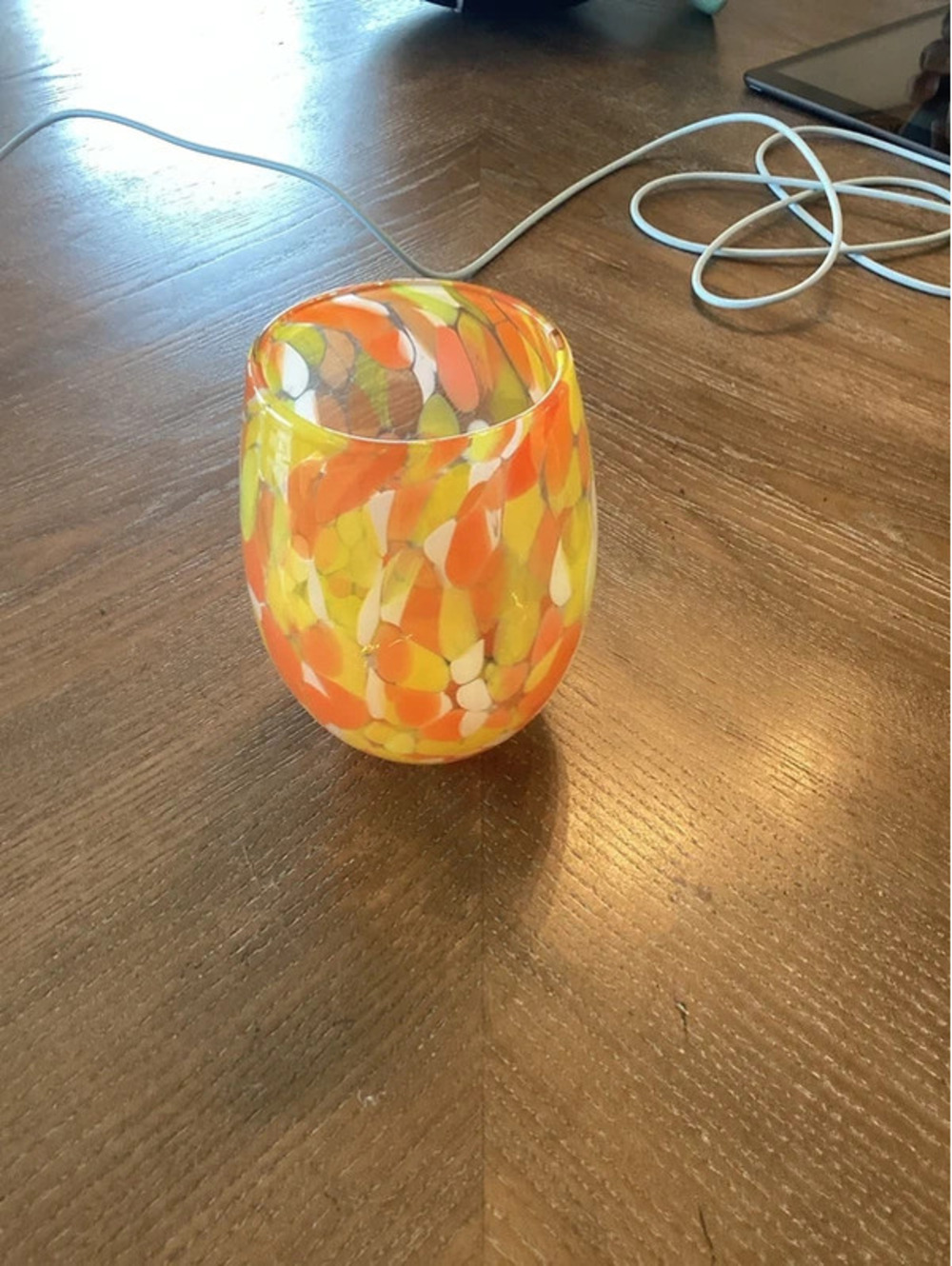 Stemless wine glass